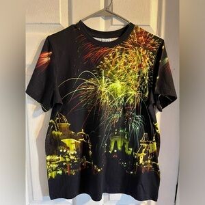 Walt Disney‎ World Vault Collection T-Shirt Overall Print Sz Small Magic Kingdom